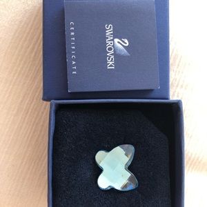Swarovski crystal blue butterfly pin